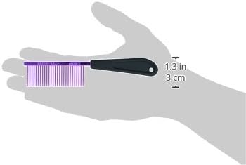 Resco Professional Anti-Static Dog, Cat, Pet Comb for Grooming, Steel Pins, Medium Tooth Spacing, Candy Purple