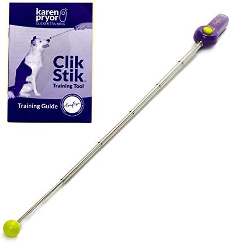 Terry Ryan Click Stick by Karen Pryor – All-in-One Retractable Target Stick & Dog Clicker for Effective Pet Training, Telescopes 6-23 Inch, Includes Expert Training Guide, Durable & Easy to Use