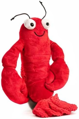 fabdog Floppies Plush Dog Toy - Cute & Durable Squeaky Dog Toys - Best Squeak Toy for Puppies and All Breeds | Ideal Pet Gift| Small Lobster