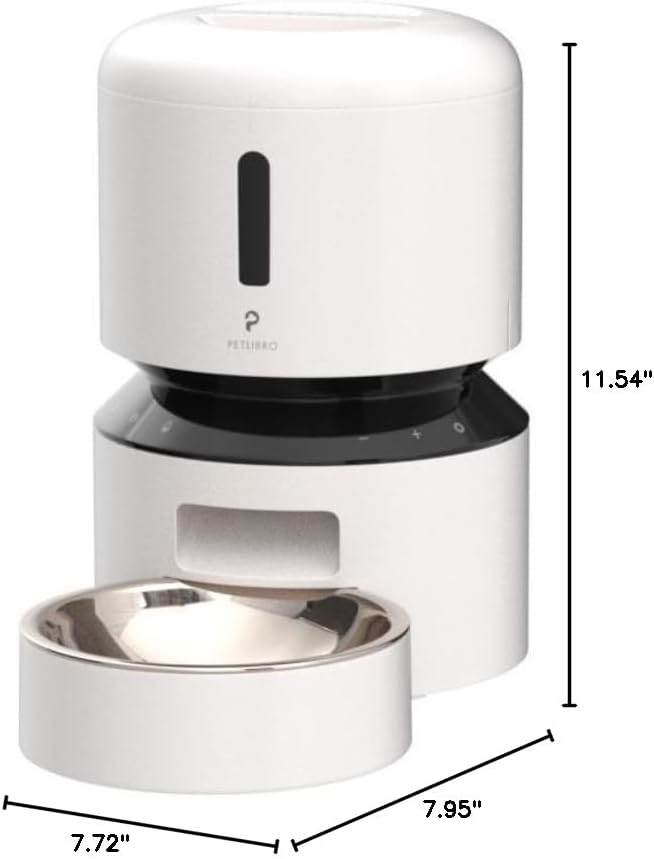 PETLIBRO Automatic Cat Feeder, Automatic Pet Food Dispenser with Freshness Preservation, Timed Dog Feeders for Dry Food, Up to 50 Portions 6 Meals Per Day, Granary White