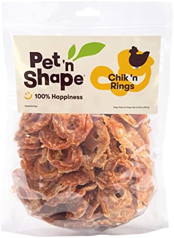 Pet 'n Shape Chik 'n Rings – Natural Chicken Breast Jerky Dog Treats, 2 Pound