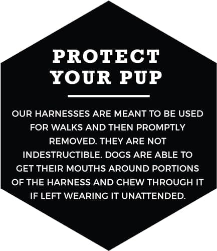 Wolfgang Heavy Duty Adjustable Dog Harness, Pull-Tested to Over 800 lbs for Walking & Training, ChevTech Print, Large