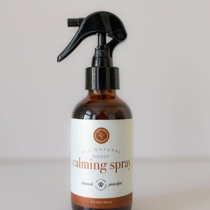 Rowe Casa Organics Doggy Calming Spray - All Natural Dog Calming Aromatherapy Spray Made with Lavender Essential Oils to Help Reduce Stress and Anxiety Quickly