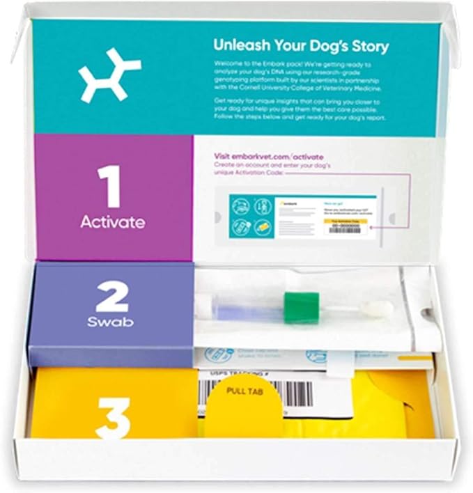 Embark Breed Identification Kit - Most Accurate Dog DNA Testing Kit - 99% Breed Ancestry Accuracy for Mixed Breed Dogs - Plus Relative Finder & Family Tree