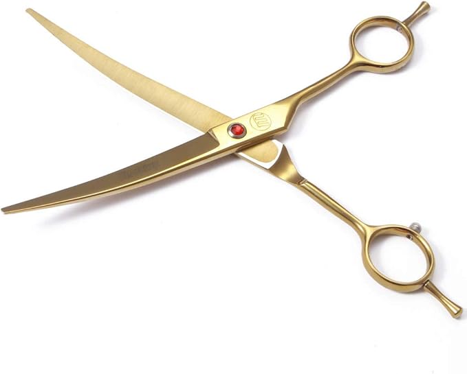 Professional Dog Grooming Scissors Set, 7 Inch/8 Inch Pet Grooming Scissors Chunkers Shears for Dog, Curved Dog Grooming Scissors, Thinning Shears for Dog with Grooming Comb