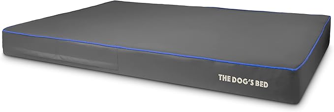 The Dog’s Bed Orthopedic Memory Foam Dog Bed, XXXL Grey/Blue, Pain Relief for Arthritis, Hip & Elbow Dysplasia, Post Surgery, Lameness, Supportive, Calming, Waterproof Washable Cover