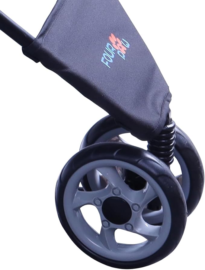 Full-Window pet Stroller 3 Wheels for Cats & Dogs, with Storage Basket,Cup Holder, Travel Puppy/Cats Stroller.