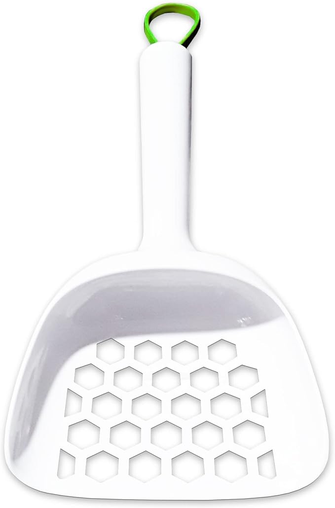 Skoon Large Cat Litter Pooper Skooper - Wide Opening, Non-Clumping Litter Box Sifter Removes Solids Without Wasting Pebbles