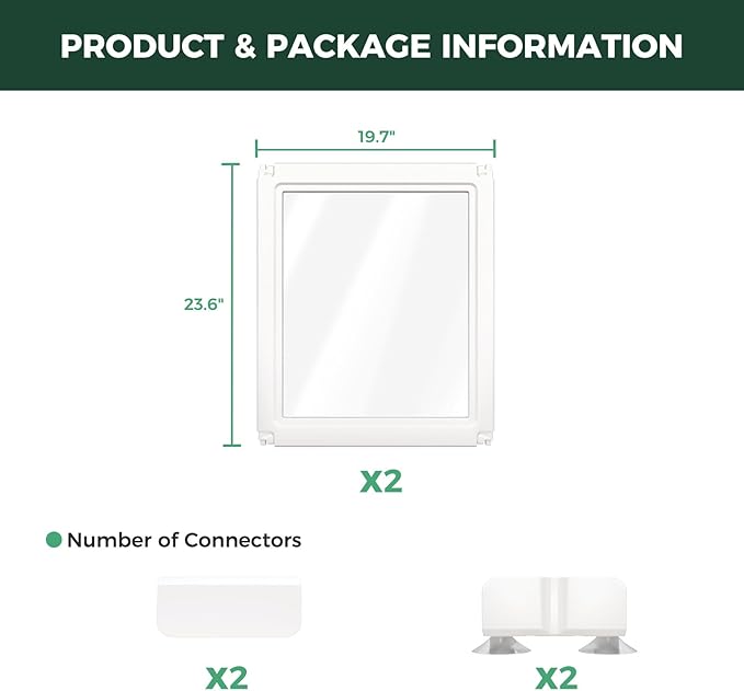 FXW AuraSpace Acrylic Indoor Dog Playpen for Small Dogs, 24 inch, 2 Panels, White