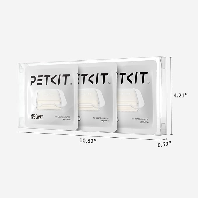 PETKIT N50 Odor Eliminator 2.0 Exclusive for PuraMax and PuraMax 2 Self-Cleaning Cat Litter Box, Automatic Cat Toilet Box Smell Control Remover (Pack of 3)