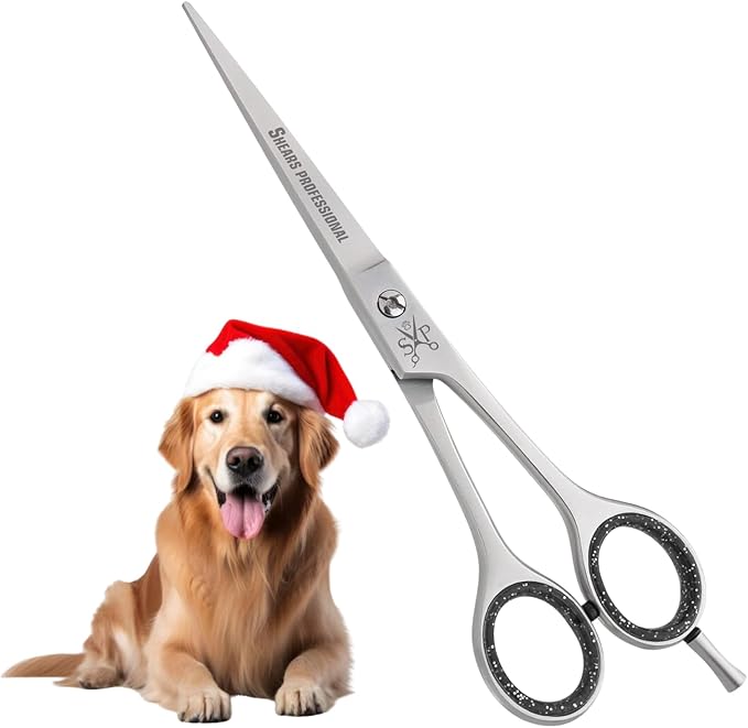 Hair Cutting Scissors, All Purpose 8 Inch Stainless Steel, Sharp Edge Blades, Dog Grooming Scissors, Hairdressing Texturizing Salon Razor Edge Scissor, Hair Shears for Barber Scissor