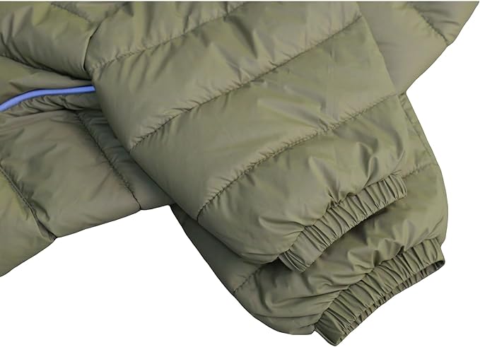 lovelonglong Dog Coat Dog Warm Jacket, 4 Legs Covered Waterproof Windproof Reflective Warm Dog Vest, Zippered Adjustable Outdoor Dog Snow Jacket for Small Medium Large Dogs Olive Green S