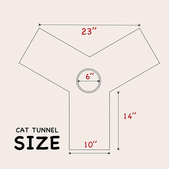 Tempcore Pet Cat Tunnel Tube Cat Toys 3 Way Collapsible, Cat Tunnels for Indoor Cats,Kitty Tunnel Bored Cat Pet Toys Peek Hole Toy Ball Cat, Puppy, Kitty, Kitten, Rabbit Rainbow
