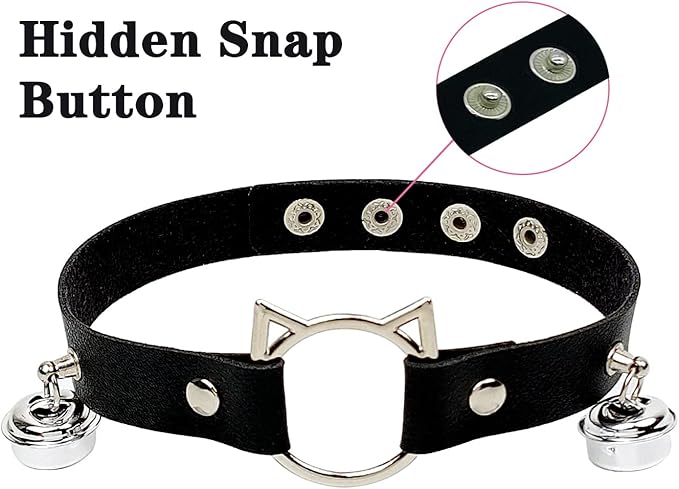 Cat Ears and Wolf Fox Animal Tail Cosplay Costume Faux Fur Hair Clip Headdress Halloween Leather Neck Chocker Set