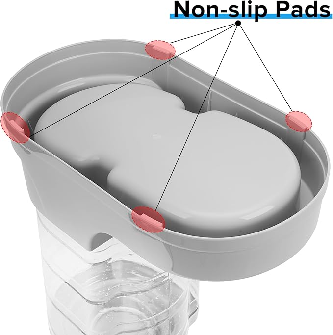 Kenond 9.5L Dog Feeders and Water Bowl Set for Large Dogs, 2.5 Gallon Automatic Water Dispenser, Gravity Dog Food Dispenser