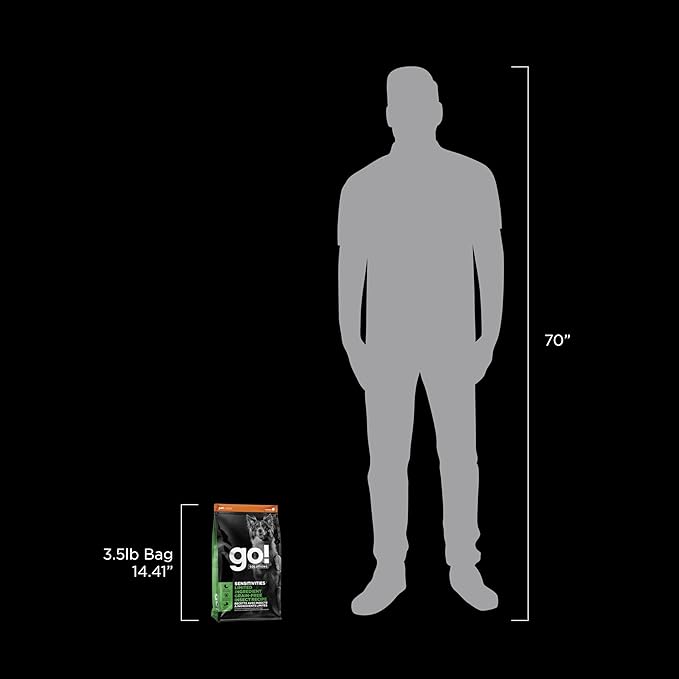 Go! Solutions Sensitivities Limited Ingredients, Grain-Free Dry Dog Food, Insect Recipe for Sensitive Stomach, 3.5 lb Bag