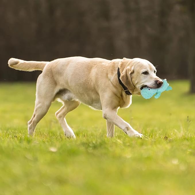 DODODOLA Cute Stuffed Hippo Dog Toys Squeaky Dog Toys with Crinkle Paper Dog Plush Toys for Large Breed Dog Chew Toys for Small, Medium, Large Dogs