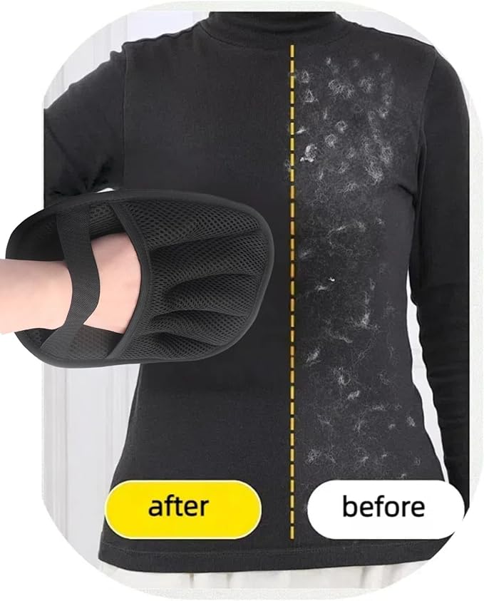 Pet Hair Removal Glove, Reusable Electrostatic Pet Hair Removal Gloves,Reusable for Dogs & Cats, Furniture, Car Seats & More (2Pcs)