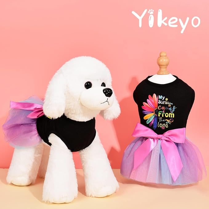 Dog Dress for Spring Summer,Dog Small Dogs Girl Skirt Female Puppy Dresses Pet,Yorkie Chihuahua Tulle Clothes Birthday Party Lace Costume Tutu Apparel