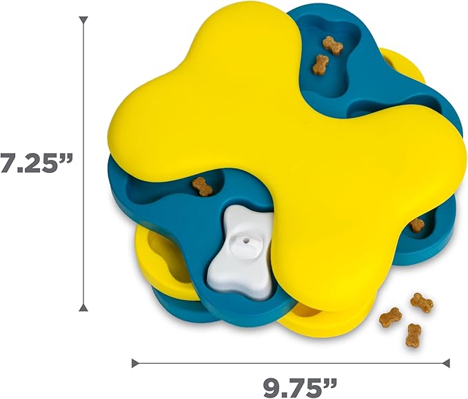 Outward Hound by Nina Ottosson Dog Tornado Treat Puzzle Dog Toy, Level 2 Intermediate, Blue