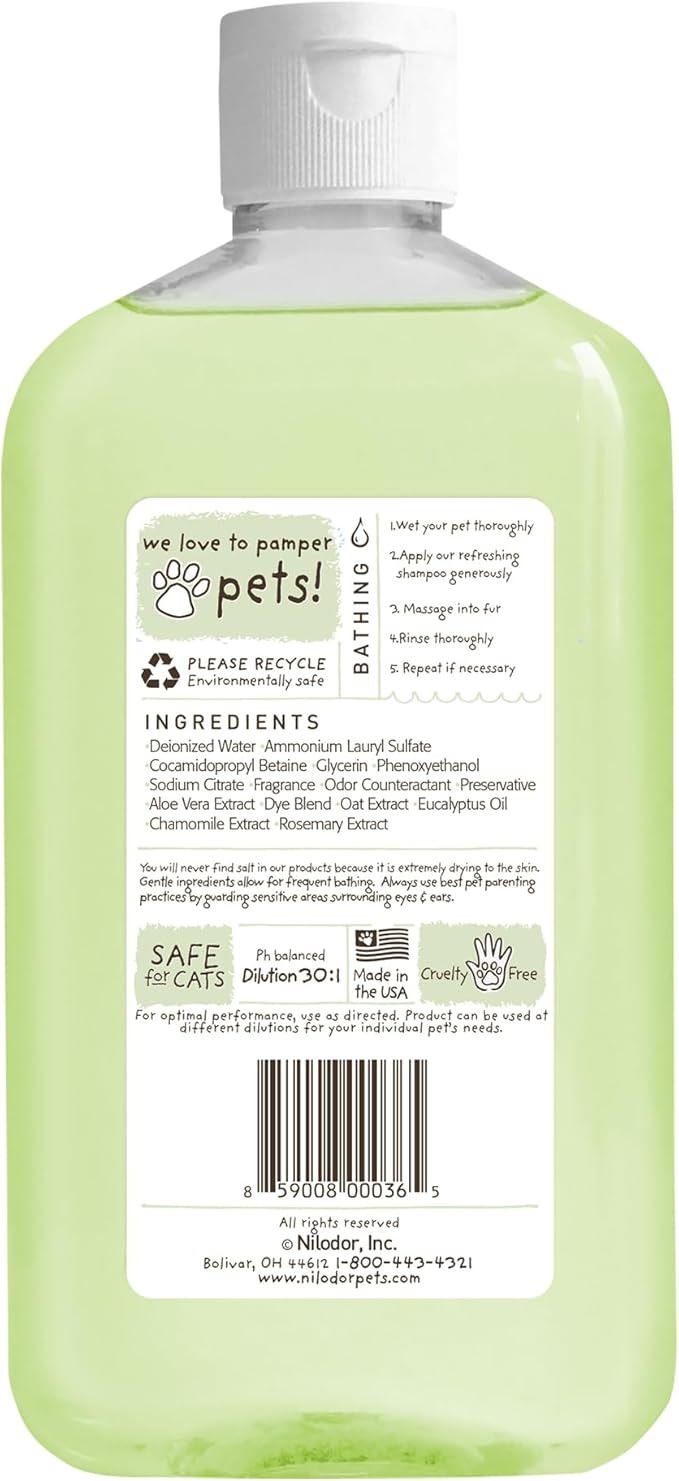 Bobbi Panter Refreshing Dog Shampoo, Hydrates & Soothes Skin & Fur, Minimizes Itching & Dander, Eucalyptus Mint Scent - 30:1 Concentrated Formula, Made in USA, Trusted by Professional Groomers, 14 oz.