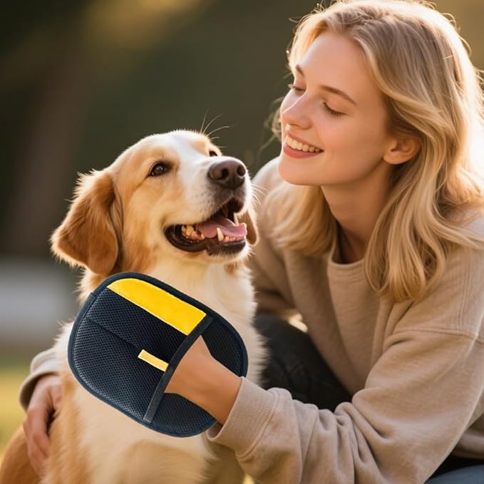 2025 Upgrade Pet Hair Remover Electrostatic Gloves, Reusable Pet Hair Removal Glove for Cats & Dogs, Premium Cat & Dog Hair Remover Mitt for Couch Furniture Carpet Car Seat (2)