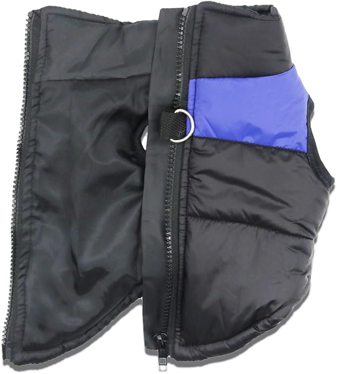 Small Dog Coats Warm Winter Jackets for Small Medium Dogs Puppy Cold Weather Coat Pet Clothes, Blue, X-Small