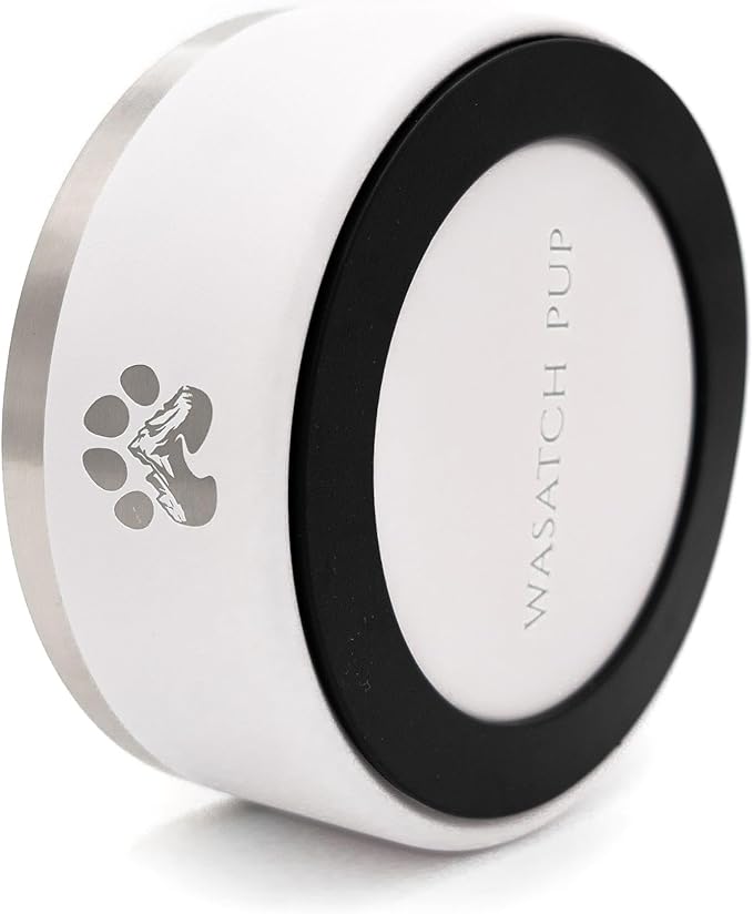 Stainless Steel Dog Bowl for Small-Large Dogs | Double Wall Insulated, Non-Slip Base Heavy Duty Water and Food Bowls for Dogs & Cats | Pet Safe BPA Free & Dishwasher Safe | 64 Oz - Black