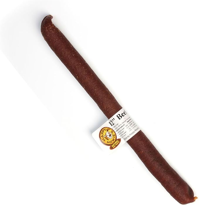 Happy Howie's Sausage Treats - Healthy Dog Treats, Flavorful Slow Cooked Beef, Natural Ingredients, Hormone Free - Beef, 36 Count (Pack of 1)