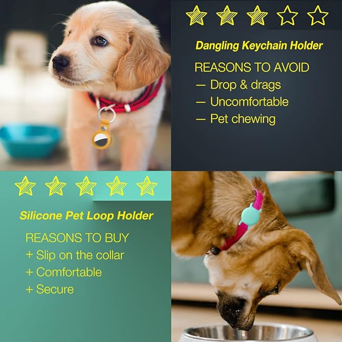 Cat Collar Holder for Airtag, Cat & Small Dog Harness Case for Air Tag