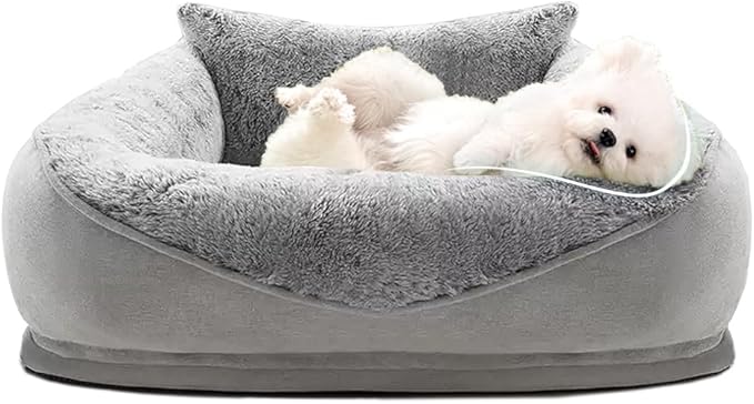 Orthopedic Dog Bed, Removable and Washable, Suitable for Large, Medium and Small Dogs/Puppy Non-Slip, Waterproof, Soft, Warm, Pet Sleeping Sofa Bed (Gray, 50.0''L x 38.0''W x 8.0''Th)