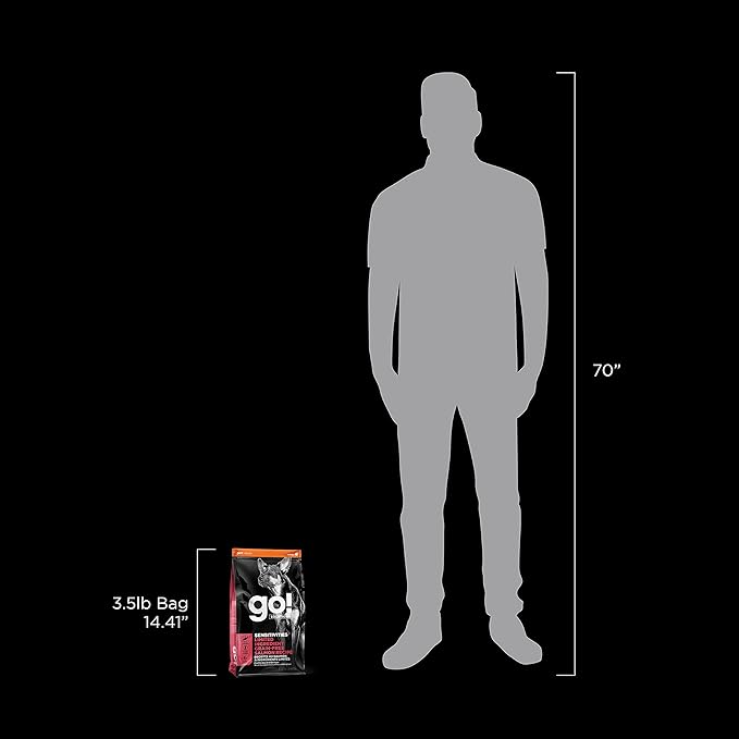 Go! Solutions Sensitivities Limited Ingredients, Grain-Free Dry Dog Food, Salmon Recipe for Sensitive Stomach, 3.5 lb Bag