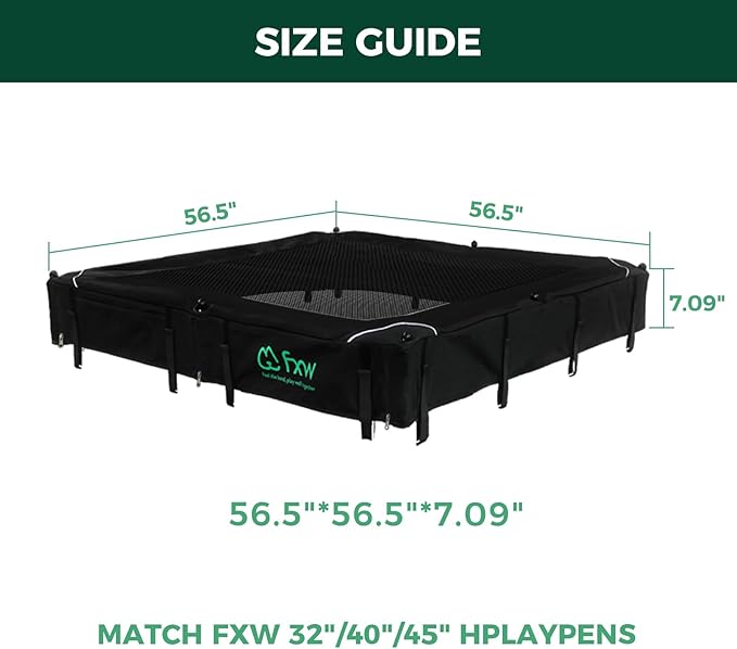 FXW Homeplus Unleashed Indoor Dog Playpen - Stress-Free and Safe Play, Heavy Duty 40 Inch 8 Panels with Playpen Cover for Medium and Large Dogs, White│Patented