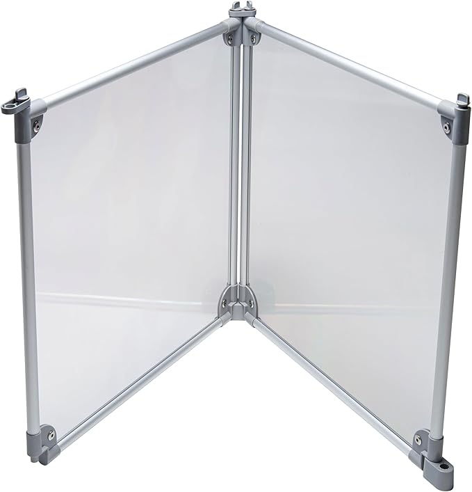 Front Row Foldable Dog Playpen – Durable and Portable Puppy Playpen for Exercise, Rest & Play – Clear Fence Panels with Aluminum Rods and Crate for Dogs and Other Small Pets (Silver, 2-Panel)