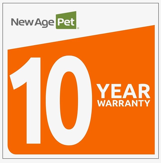 New Age Pet ECOFLEX Piedmont Elevated Dog Feeder, Sliding Lid Storage, Includes two 32oz Stainless Steel Bowls Easy Clean, 10 Year Warranty, Brown