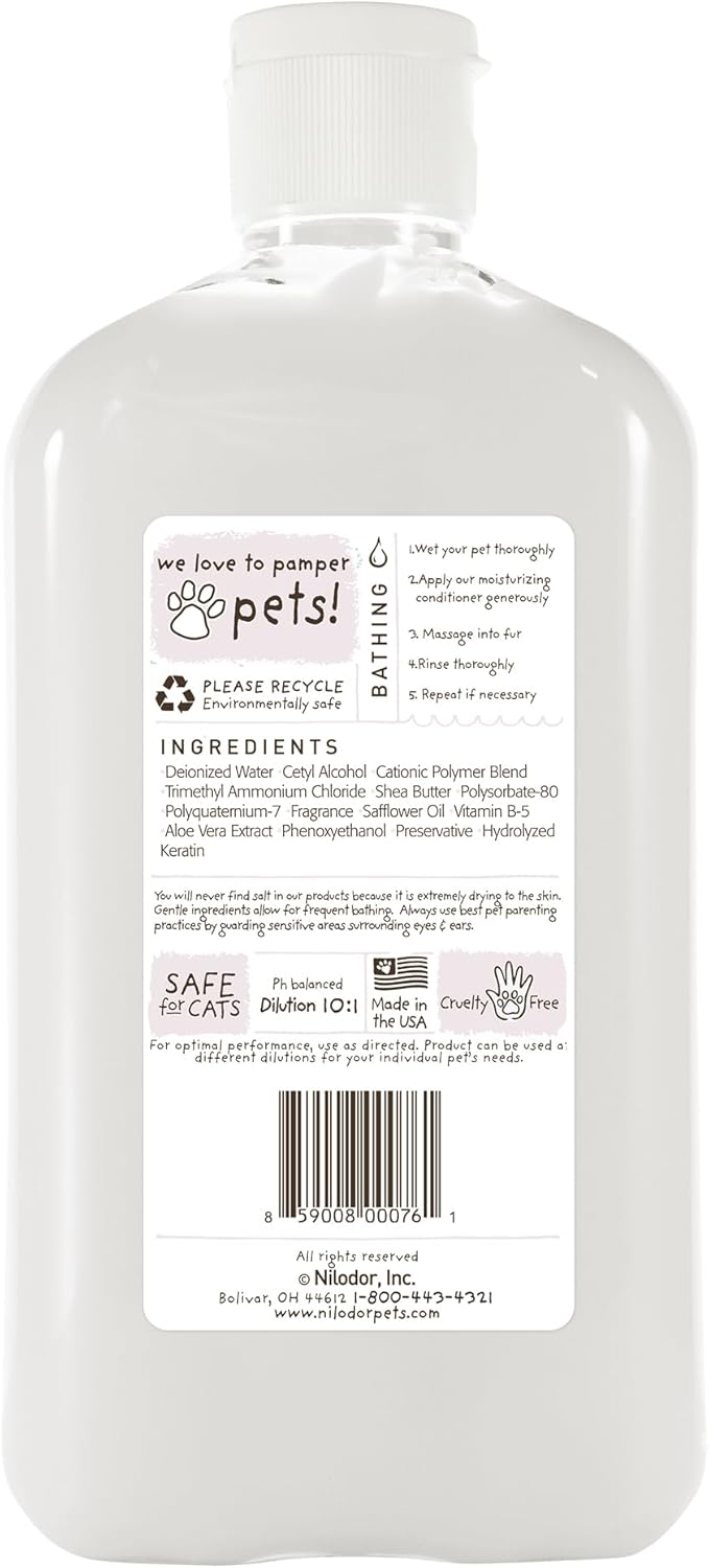 Bobbi Panter Nourishing Dog Conditioner - Detangles & De-Matts with Natural Safflower Oil, Keratin, Shea Butter, Aloe Vera for Fur, Sea Air Scent, 10:1 Concentrate, Made in The USA, 14 oz.