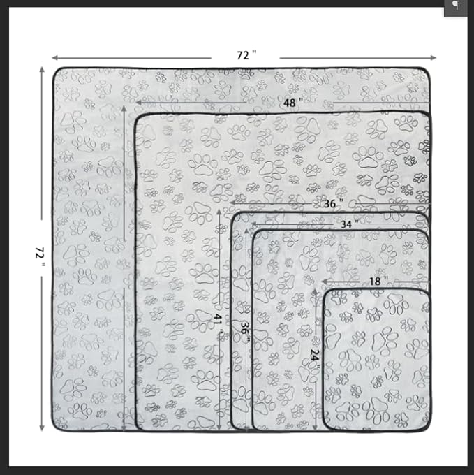 Qeils Reusable Puppy Pads, 6 Pack Washable Pee Pads for Dogs, Non Slip Wee Wee pad, Absorbent and Leakproof Training Mats for Potty, Crate, Playpen, Bed, Sofa, 34"x 36"