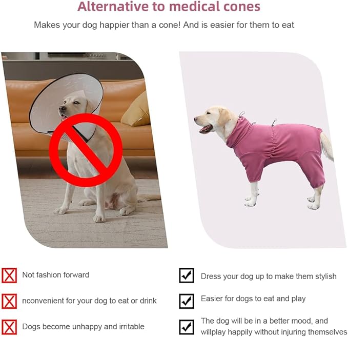 Dog Pajamas for Large Dogs,Extra Large Stretch, Suitable for Adult, Medium-Sized Dogs, Large Pet Jumpsuit Four-Legged Dog Clothes, Pet Clothing. (Red Color, 6XL)