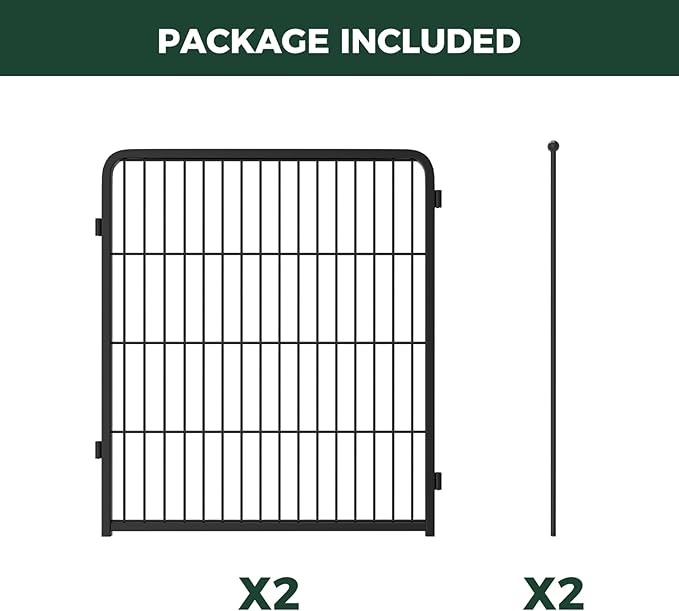 FXW Acrylic & Metal Unleashed Indoor Dog Playpen - Stress-Free and Safe Play, Heavy Duty 32 Inch 2 Wire Panels Dog Pen for Small and Medium Dogs, Black│Patented