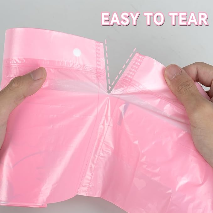 ANWA 120 Count Cat Litter Box Liners for Automatic Cat Litter Box and Litter Box Robot 4/3, Heavy-Duty, Extra Thick, Economy Bulk Pack, Pink