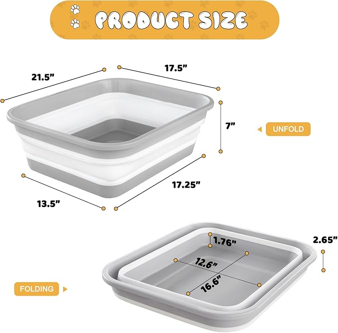 Senior Cat Litter Box, Three Legged Arthritic Open Low Entry for Sick Frail Handicap Disabled Cats, Older Elderly Corner