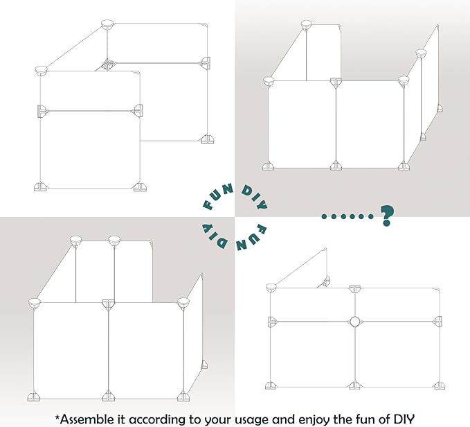 MEEXPAWS Cat Litter Box Enclosure Splash Guard Large L19×W19×H20 inch, Light Weight Plastic Sheets with Cat Litter Mat Easy Clean (White)