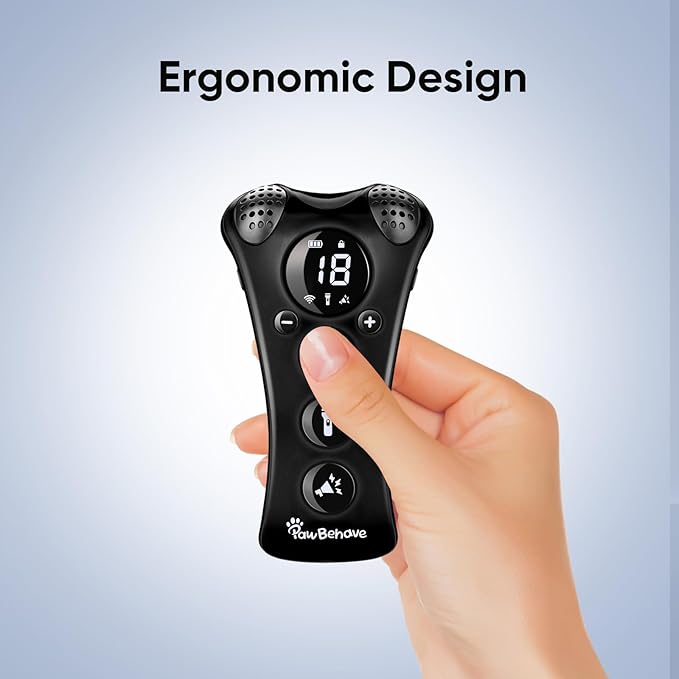 Ultrasonic Dog Bark Deterrent Device β10-Level Adjustable Anti Barking Trainer with Flashlight, Strobe, E-Clicker(18 Whistle Sounds)βNo Shock, Collar-Free Dog Behavior Correction Devices