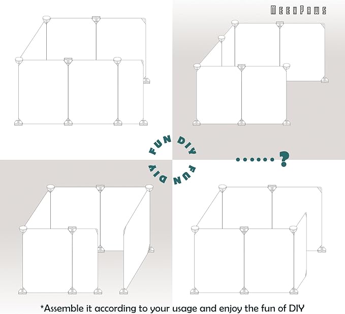 MEEXPAWS Cat Litter Box Enclosure Splash Guard Extra Large 28L × 21.5W x 18H inch, Light Weight Plastic Sheets with Cat Litter Mat Easy Clean (White)