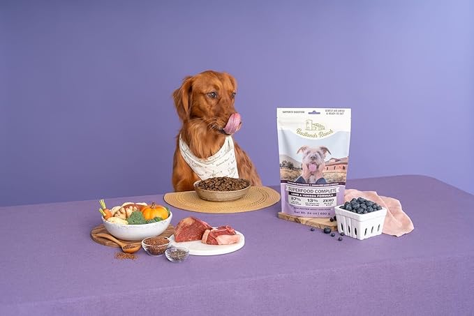 BADLANDS RANCH - Superfood Complete, Air-Dried Adult Dog Food - High Protein, Zero Fillers, Superfood Nutrition by Katherine Heigl (64 oz., Lamb & Venison)