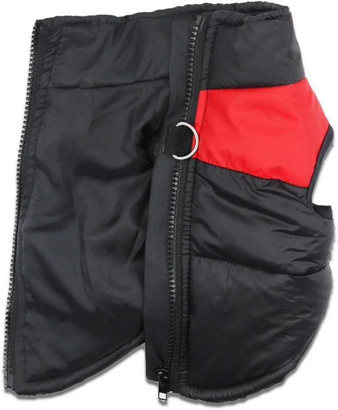 Small Dog Coats Warm Winter Jackets for Small Medium Dogs Puppy Cold Weather Coat Pet Clothes, Red, X-Small