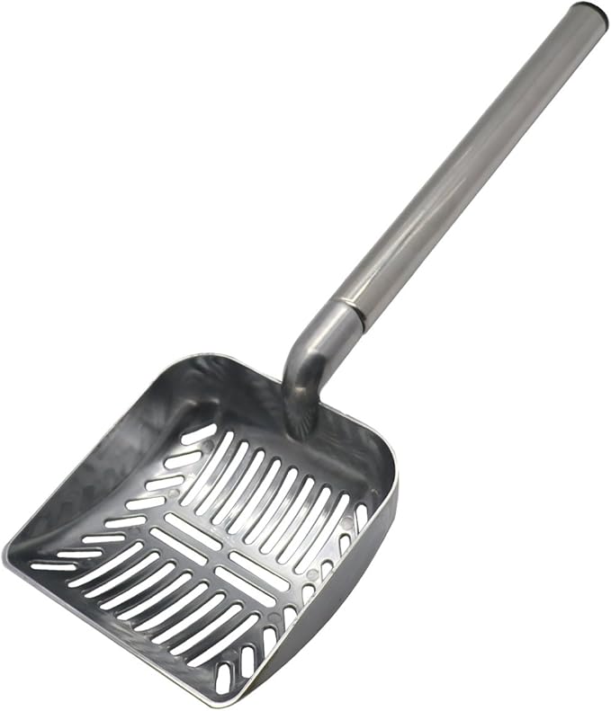 TOYPOPOR Stainless Steel Cat Litter Scoop 23 inches Telescoping Litter Scoop with Long Handle Perfect Scooper for Cats and Dogs