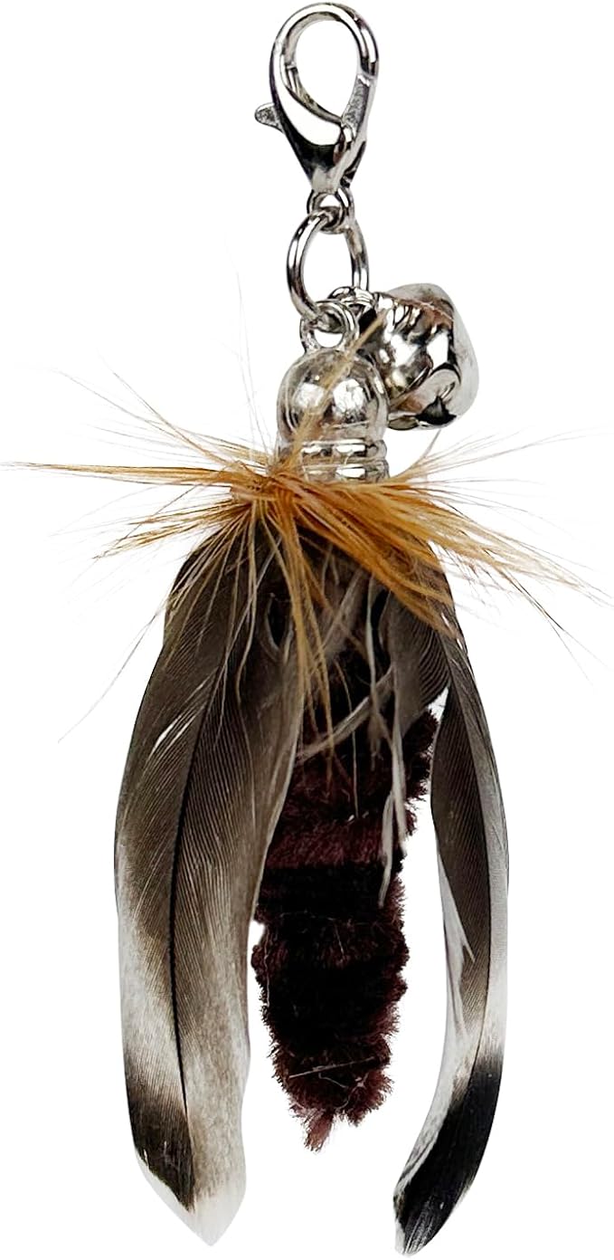 TTcat Cat Feather Toys, 3 Pcs Mini Insects Refills, Cat Toys Replacement Feathers for Cat Kitten Wand