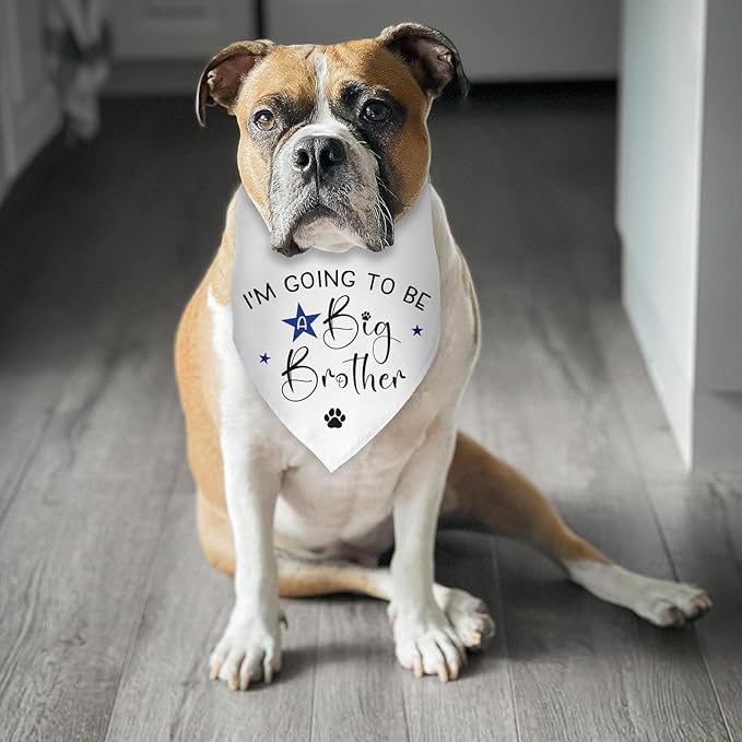 I'm Going to Be a Big Brother Dog Bandana Big Brother Dog Bandana Gender Reveal Gift Pregnancy Announcement Photo Prop Pet Scarf Accessories for Small Medium Large Dog