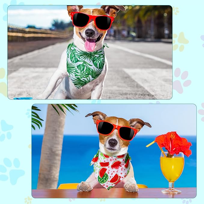 Amylove 120 Pcs Halloween Dog Bandanas Bulk Thanksgiving Day Holiday Triangle Dog Pack Puppy Kerchief Bandana Adjustable Pet Scarf for Pet Cat Costume Accessories Decor(Flower)